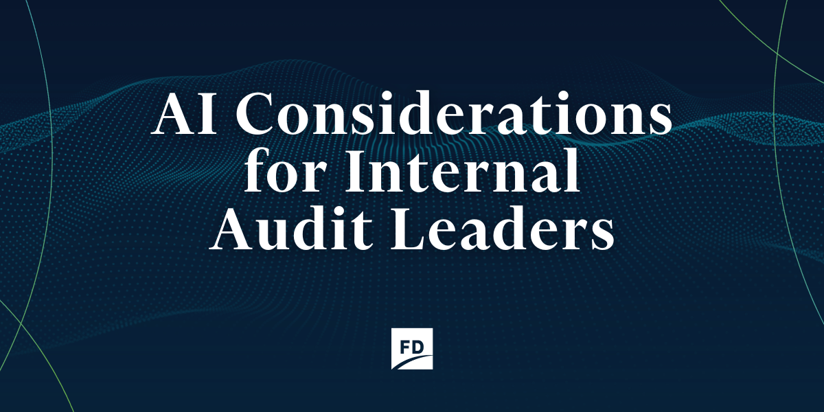 AI Considerations for Internal Audit Leaders