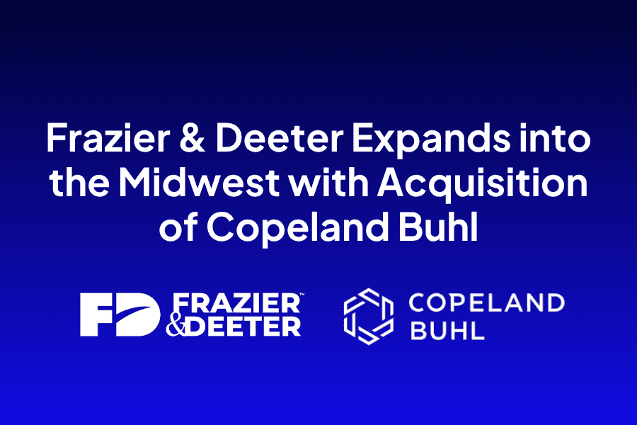 Frazier & Deeter Expands into the Midwest with Acquisition of Copeland Buhl